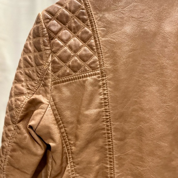 BERSHKA biker jacket tan small - Picture 5 of 5